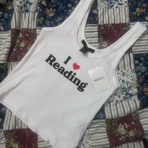 I love Reading Cropped Tank
